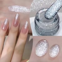 MIANEL 12ML White Nails Jimeng Wedding Dress Fine Glitter Gel Nail Polish Super Flash Glitter Nail Polish Nail Art Salon Use