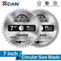 XCAN 1pc 7'' 180mm Circular Saw Blade 40T 60T Carbide TCT Saw Blade Bore 25.4mm Woodworking Cutting Disc