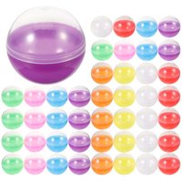 50 Pcs Fillable Empty Vending Machine Capsules Bulk Container Round Machines Plastic Decor Containers 45mm