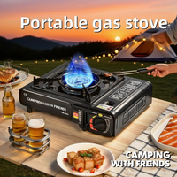 Portable card-type stove,outdoor hot pot and barbecue stove, suitable for family and friends gatherings, lightweight and durable