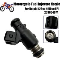 25360407A EFI Motorcycle Fuel Injector Nozzle For Delphi 125cc /150cc Square Insert 2 Holes Fuel Spray Nozzle For Geely MK 2TR