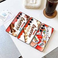 Cute Kinder Surprise Eggs Logo Phone Case For Samsung S 24 Fe 25 Ultra Plus 20 Lite 21 30 22 23 24 22 Ultra 5G Fundas