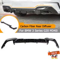Für BMW G20 M340i | M-Performance Glänzend Schwarzer Heckdiffusor Passend für Quadratische Auspuffrohre Für BMW 3er G20 G21 M-Performance 2019~2022 320i 320d 330e 330i 330d Heckstoßstangen-Splitter