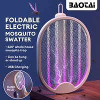Electronic Mosquito Killer Fly Swatter Mosquito Racket Insect Killer With UV Light Bug Zapper
