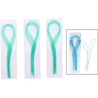 105Pcs/3Box Dental Floss Threaders Simple Loop + Case For Braces Bridges Implants Color random
