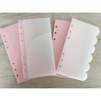 A6 Binder Pockets Binder Folders for Notebook Divider Page Waterproof PVC Leaf Document Filing Bag