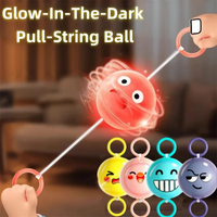 Rotating Flash Flying Ball Toy Rotating Cable Toy LED Light Luminous Leisure Stress Relief Toy Gift Reward 51mm