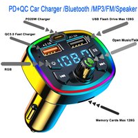 Smart Car Bluetooth FM Transmitter - Dual USB PD Charging, Hands-Free Calling & Mp3