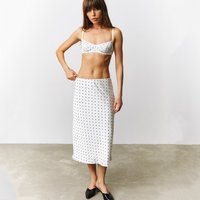 Linad Sexy Polka Dot Crop Top Camisole Long Skirts Suits Casual Spaghetti Strap Vest With High Waist Zipper Skirt Two Piece Sets