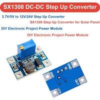 SX1308 2-24V to 2-28V 2A DC-DC Step-Up Adjustable Power Module High Efficiency Boost Converter for Solar Panel LED Light