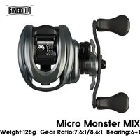 Kingdom BFS Baitcasting Reel 128g Ultralight 7.6:1 8.6:1 Gear Ratio 6+1BB Magnetic Brake Max Drag 4kg Freshwater Fishing Reel