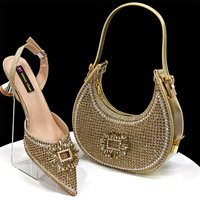 Doershow Ensembles de chaussures et de sacs italiens, sacs à main en cuir italien, sacs assortis, soirée, charbon HFG1-21