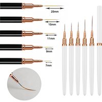 5/10Pcs Nails Art Liner Brushes Striping Nail Brush Pen Elongated Striping Drawing Nail Professional Manicure Tool