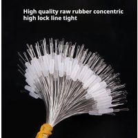300Pcs Silicone Space Bean Oval Stopper Bobber Profession Fishing Float Resistance Anti-Strand Fish Line Fishing Gear