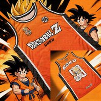 2026 New Dragon Ball Z Theme Vest Anime Débardeur Collector Jersey Goku Orange Jersey Summer Oversized Fashion Bandai Cosplay