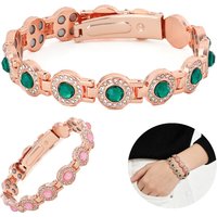 Luxury Women's Magnetic Therapy Bracelet; Adjustable Gemstone Inlaid Bracelet; The Best Jewelry Gift For Lovers, Mothers