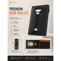 Denior PU Leather Diamond Texture Card Holder For Men RFID Pop Up Wallet With Slim Structure Quick Access And Daily Carry Use