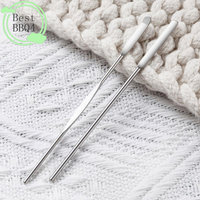 (BBQ4)4PCS Nail Art Stirring Rod Tool Stainless Steel Powder Liquid Gel Polish Spoon Spatula Foundation Mixing Tool