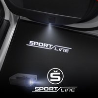 1/2PCS S Sport Line Car Door Welcome Lights Projector Logo Wireless Sensing For Skoda Octavia Rapid Superb Citigo Roomster