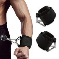 1/2pcs Wrist Cuffs for Cable Machine Heavy-duty Adjustable Neoprene Padding One Size Fit All Fitness Wrist Straps for Men Women
