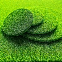5/10Pcs Round Artificial Moss Fake Grass Flocking Lawn Simulation Moss Mat DIY Succulent Bonsai Micro Landscape Decor