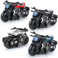 Simulation Alloy Toy Motorcycle Pull-Back Drive Collectible Miniature Bike for Kids Model Toy Car Gift