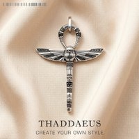 Large Scarab Ankh Cross Pendants Amulet New Jewelry Vitnage 925 Sterling Silver Accessories Gift For Women Men
