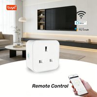 Tuya Smart WiFi Plug UK 16A, Alexa & Google Assistant Compatible, Remote Control via App, No Hub Required, White