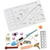 Stethoscope Medical Hospital Tools Silicone Mold Sugarcraft Chocolate Cupcake Baking Mold Fondant Cake Decorating Tools