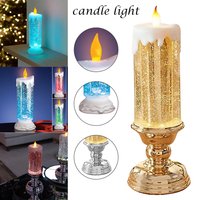 Rechargeable Colour Electronic LED Waterproof Candle With Glitter Colour Changing LED Water Candle