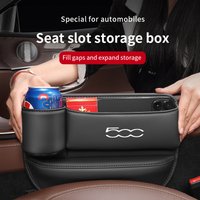 Auto Sitz Lücke Spalt Lagerung Box Für Fiat 500 500l 500x 500e Abarth Tasse Telefon Schlüssel Tasche Tasche Leder auto Innen Zubehör