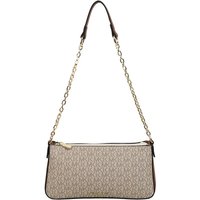 Classic Vintage Monogram Shoulder Bag, Trendy Versatile Crossbody Handbag with Gold Chain & Leather Trim