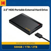 Kodak Portable External Hard Drive P190 500GB 1TB USB 3.0 PHDD External Hard Disk Perfect for PS4/PS5 Xbox Mac PC