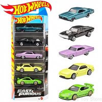 Hot Wheels Diecast Alloy Sports Car 5 Pack Fast And Furious Series Jbj80 Porsche 911 Dodge Collectible Vehicle For Collectors