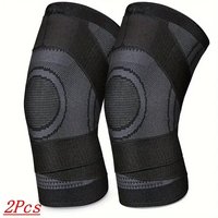 2PC Knee Brace Compression Knit Knee Pad For Sports Quickly Absorb Perspiration Keep Knees Warm Knee Boosters Breathable Support
