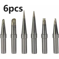 6Pcs/Set Soldering Iron Tips Replacement ET Soldering Iron Tips For Weller WE1010NA WESD51 WES50/51 PES50/51 LR21 Series Solder