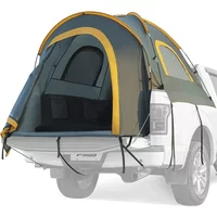 210D Oxford Sunproof Truck Tent Waterproof Pickup Bed Camping Tent with Mesh Windows for Outdoor Travel Fits Full Size