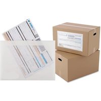 50pcs/Lot Plastic Backpack Bags Transparent Bill Bag Single Invoice Paper Size Packing Stickers Courier Bag Mailing Document