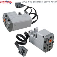 2PCS New Servo Motor High-Torque 88004 MOC Second Generation Building Block Power Function Technical Parts Enhanced Motor
