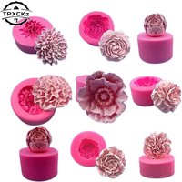 3D Rose Flower Moulds DIY Plaster Work Clay Resin Art Soft Silicone Fondant Cake Mold Soap Ice Chocolate Decoration Baking Tool