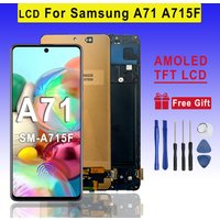 SUPER AMOLED LCD For Samsung Galaxy A71 LCD Touch Screen Digitizer Assembly Replacement Parts For Samsung A71 A715 A715F Display
