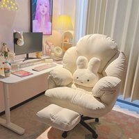 Comfortable Lazy Computer Chair for Dormitory, Home, and Office Use, Reclining Office Chair with Backrest for Bedroom and Study
