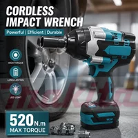 für Makita DTW700 2800N.M Bürstenloser Elektrischer Schlagschrauber mit Hohem Drehmoment 1/2 Zoll Schraubendreher Bohrer Reparaturwerkzeug für Makita 18V Akku