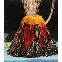 Aquarium Accessories Resin Crafts Simulation Artificial Volcano Rockery Fish Tank Decor Pet Supplies Ornament Home Decoration
