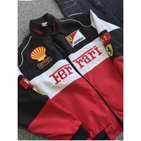 AliExpress Spring Autumn Thin Racing Embroidered Car Motorcycle Jacket Cycling Suit Casual Sport Jacket For Ferrari 488 F8 Roma SF90 Spider