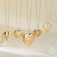 Romantic Heart Pendant Message Locket Necklace for Women Lover Couple Gold Color Chain Photo Album Box Choker Party Jewelry Gift