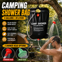 Foldable Outdoor Camping Shower Bag 20l Sun Powered Water Storage Bag With Nozzle For Camping Travel Pet Washing Or Car Cleaning