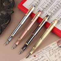 3062 Unique Antique Brass Pocket Rollerball Pen Short Portable Ballpoint Pen Gift Office School Stationery Smooth Writing Pen