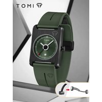 Montres de mode pour hommes TOMI, montres à quartz, montres à cadran carré de petite taille, montres à boucle magnétique, montres simples et décontractées.