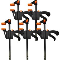 5pc Woodworking Mini 4 Inch F Clamp Locator Nylon Fast Wooden Board Clamp Metal Fixed Clamp Hand Tool Set